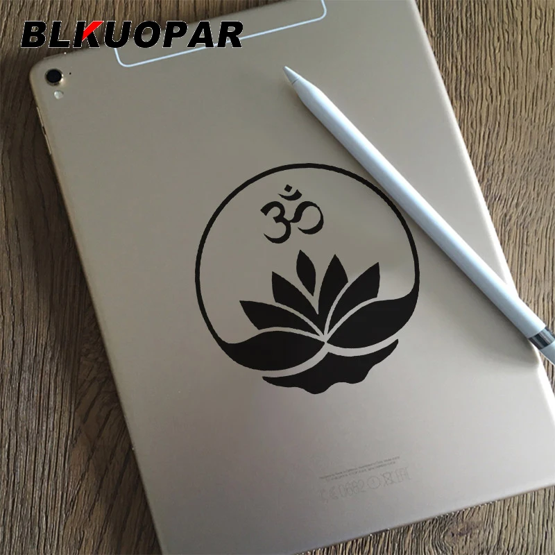 BLKUOPAR for OM Buddha Hindu Yoga Symbol Car Stickers Sunscreen Scratch-Proof Decals Waterproof Motorcycle Decor Car Goods