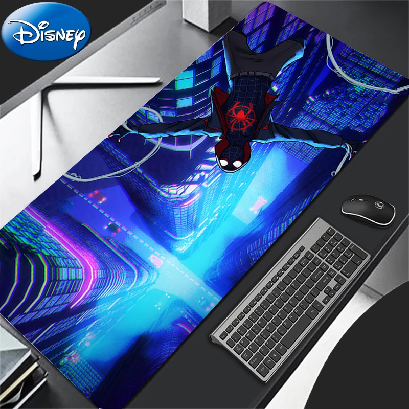 Anime Mouse Pad PC Compuer อุปกรณ์เสริมสําหรับเล่นเกมเดสก์ท็อปแผ่นรองเม้าส์ Office Lapop Cool S-spider M-man คีย์บอร์ด Pad Gamer HD Mousepad