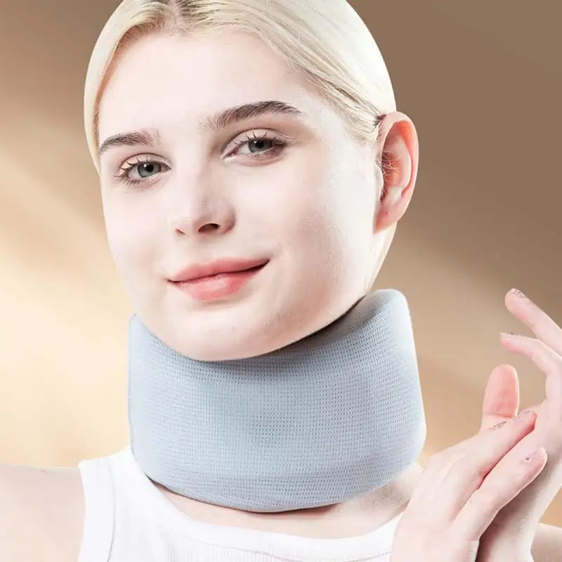 Neck Support Brace Adjustable Foam Soft Wraps Soft Neck Support Brace For Sleeping Aligns & Stabilizes Vertebrae Ensures