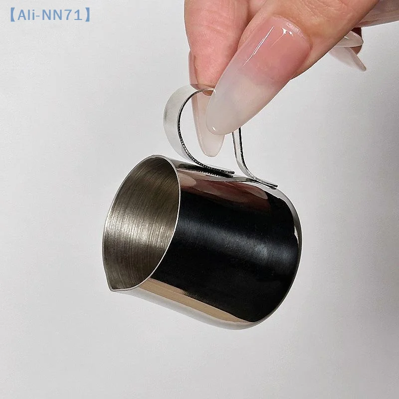 【NN71】12.5/30ml Mini Coffee Milk Frothing Jug Latte Art Milk Frother Pitcher Stainless Steel Measurement Jug Pot - Detail 1