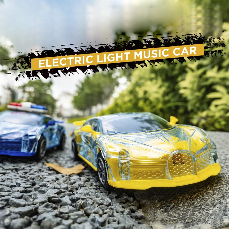 Electric Sound Simulation Sports Car Toy with Glowing Features for Kids, Perfect Boy Gift