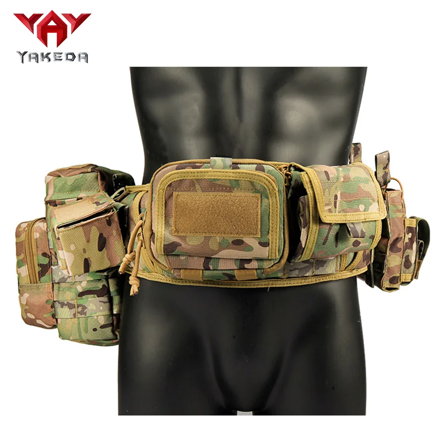 YAKEDA Camouflage Training Waist Cover Outdoor MOLLE Belt Multi functional Carrying Equipment