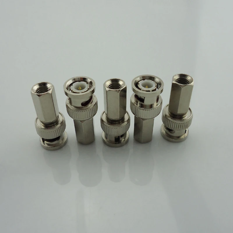 5pcs Twist On BNC Male Plug RF Coax Connector Cable Adapter for CCTV IP Camera Security System C4