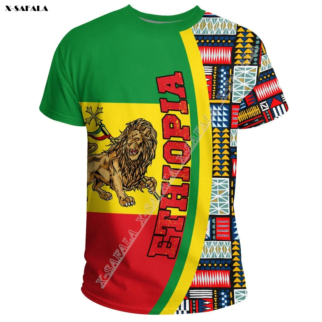 Ethiopia Sudan Ivory Malawi Guinea Bissau 3D Printed Quick Dry Breathable T shirt Summer Round Neck Men Tee Casual Top