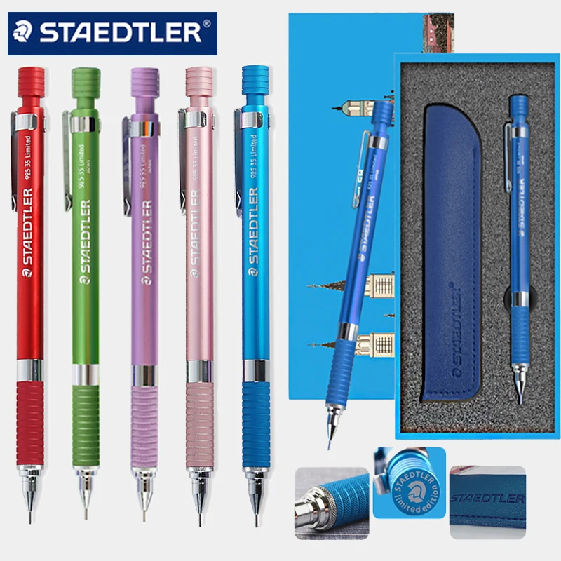 

Staedtler Limited Edition Mechanical Pencil 925 35 Gift Set Sketching Low Center Gravity Drawing Design 0.5mm School Supplies