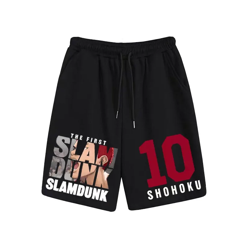 

Мужские летние новые модные шорты SLAM DUNK Sakuragi Hanado, аниме-брюки, спортивные повседневные пляжные брюки, свободные мужские шорты