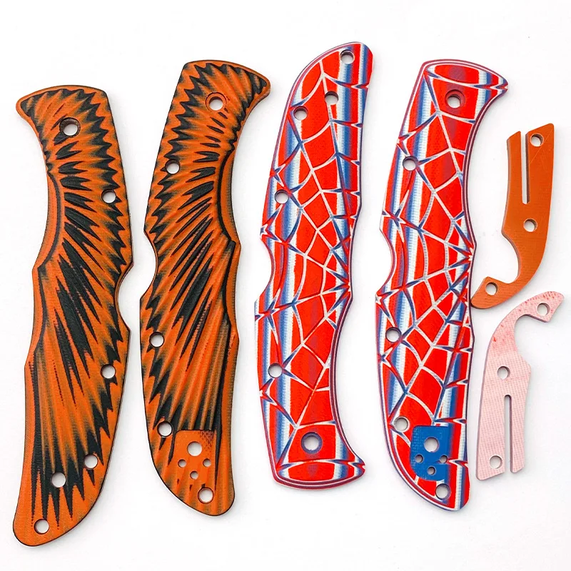 مخصص 4 أنواع سكين G10 مقابض الموازين مع فاصل خلفي ل Spyderco C10 إندورا 4 قبضة بقع DIY بها بنفسك صنع الملحقات