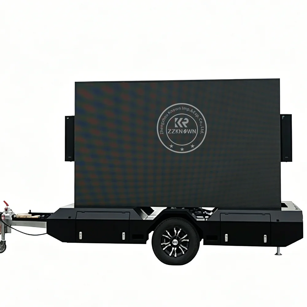 Solar LED Mobile Advertising Trailer Outdoor Digital Billboard Screen Truck Event Promotion Display Trailer With Smart Control
