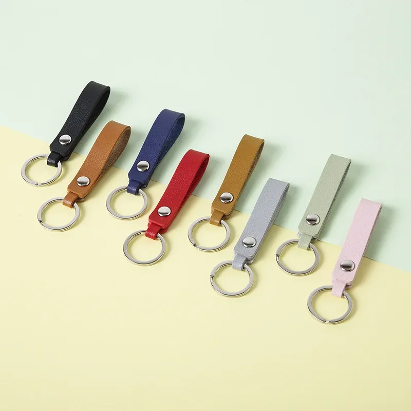 PU Leather Wrist Key Strap Multi‑Color Short Lanyard Keyring Compact Hardware Accessory for Car Keys House Keys Daily Carry Use
