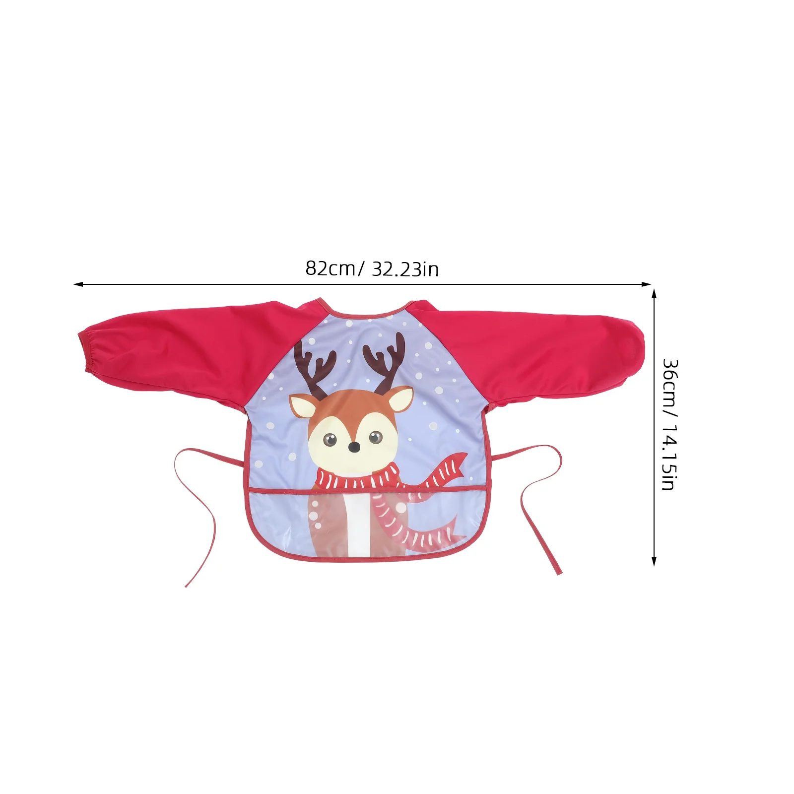 مريلة أطفال بأكمام طويلة وغطاء كامل للأطفال الصغار مريلة أطفال مقاومة للماء