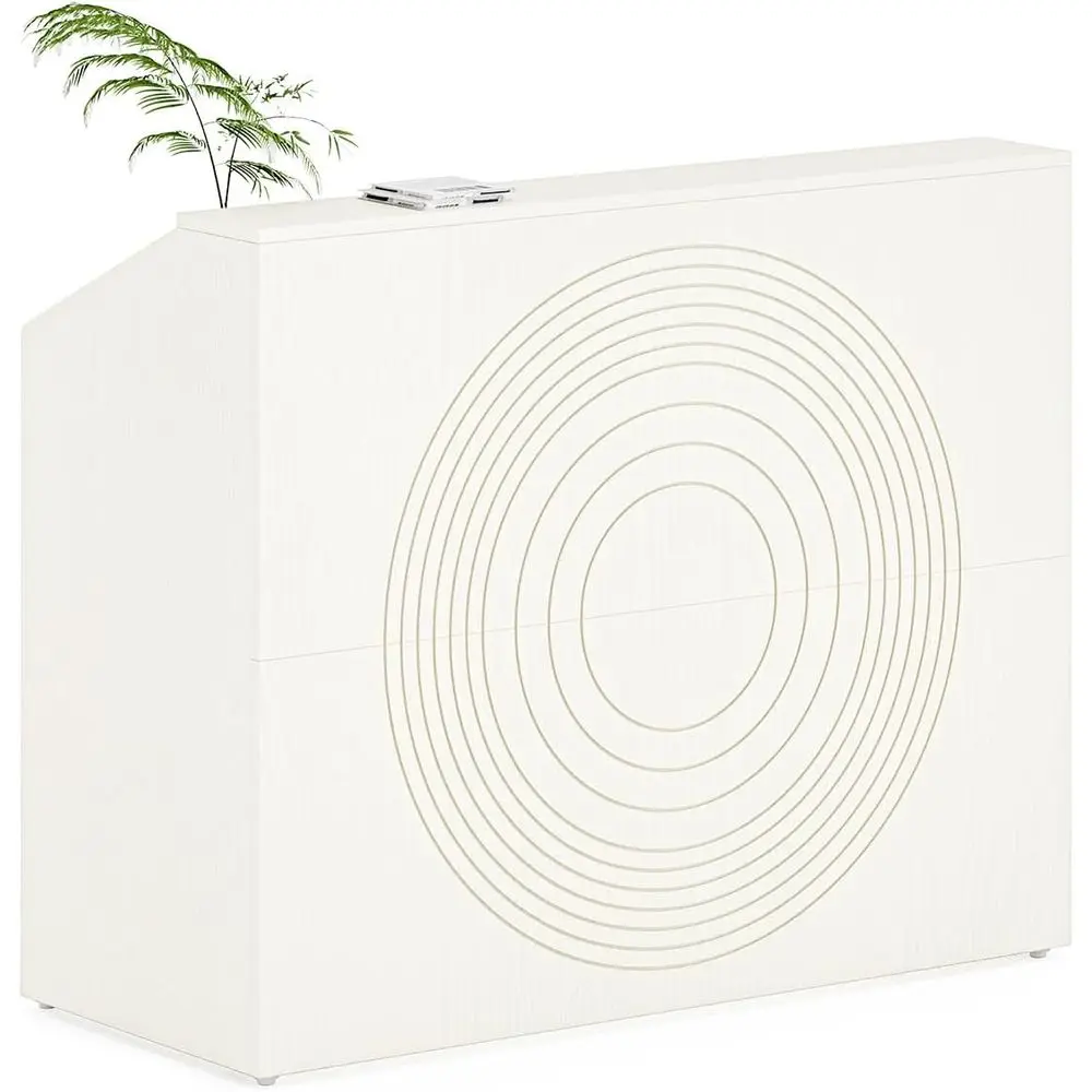 

Стойка регистрации со стойкой, Белый стол для приемной, Стойка для розничной торговли касса, Современная стойка приветствия в вестибюле, Офис, Beau