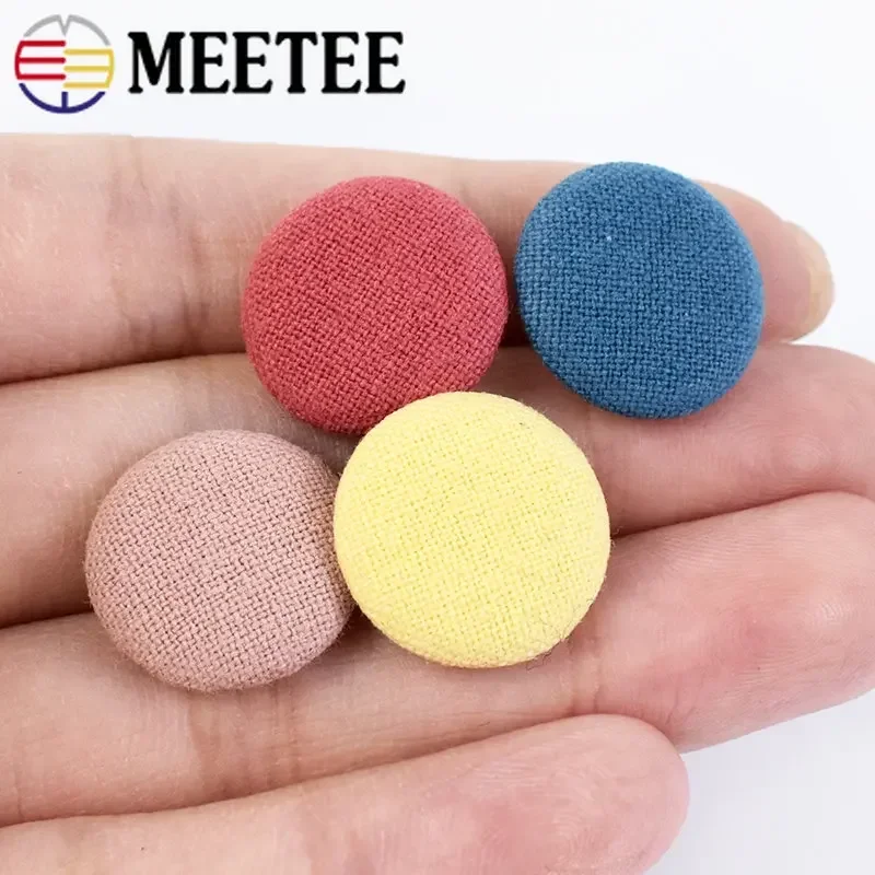 Meetee-Bouton de Tige Recouverte Colorée, Coupe-Vent pour Manteau, Veste, Sac, Couture à la Main, Accessoires de Vêtement, 20 ou 50 Pièces, 18-28mm