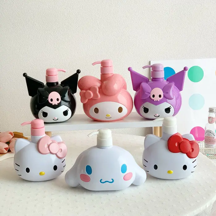 

New Sanrio Hello Kitty My Melody Cinnamoroll Girly Heart Cute Style Lotion Bottle Shampoo Body Shampoo Dispensing Bottle Gifts