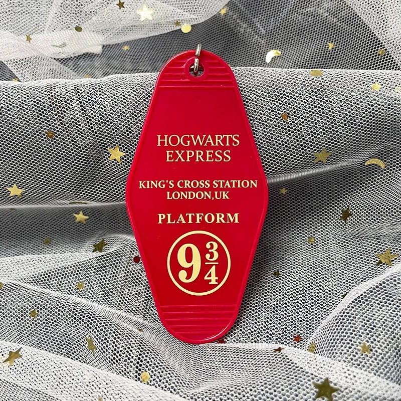 H-P Magic H0gwarts Express porte-clés plate-forme 3/4 9 porte-clés motel porte-clés vintage porte-clés rouge