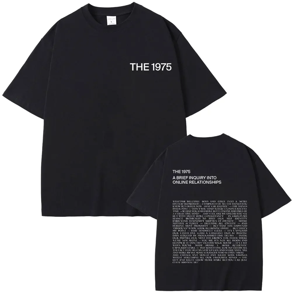 British Indie Alternative Rock Band The 1975 A Brief Inquiry Into Online Relationships Print Tshirt Men Women Fashion T-shirt