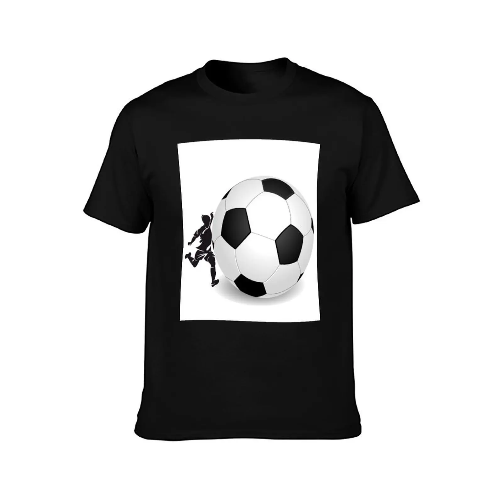 I love soccer which equals life T-Shirt Big Size Short Sleeve Tee for Men T-Shirt