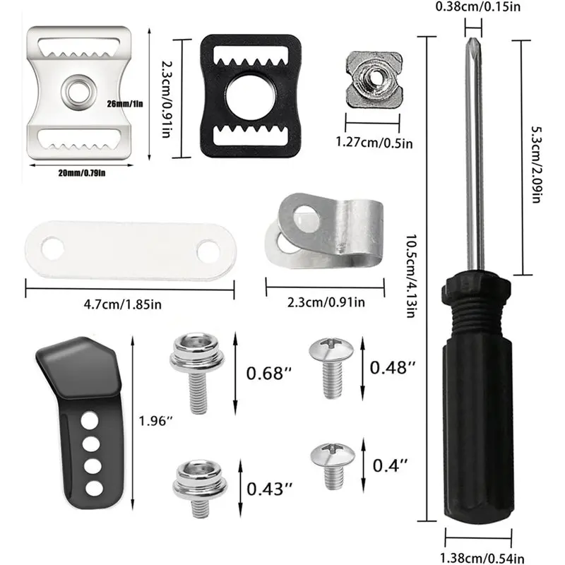 For Football Helmet Facemask Fastener Hardware Replacement Set With Screwdriver, Repair Kit For Football Helmets