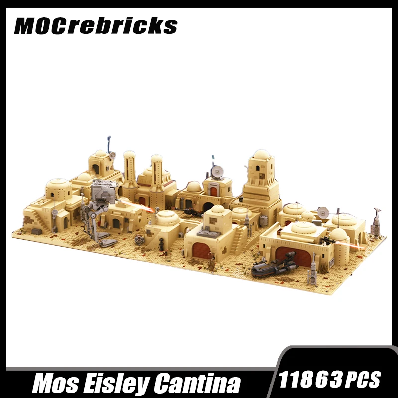 Space Movie Desert House Scene Module Hangar Port MOC Tatooines Cantina Building Block High Difficulty Model Brick Toy Gifts