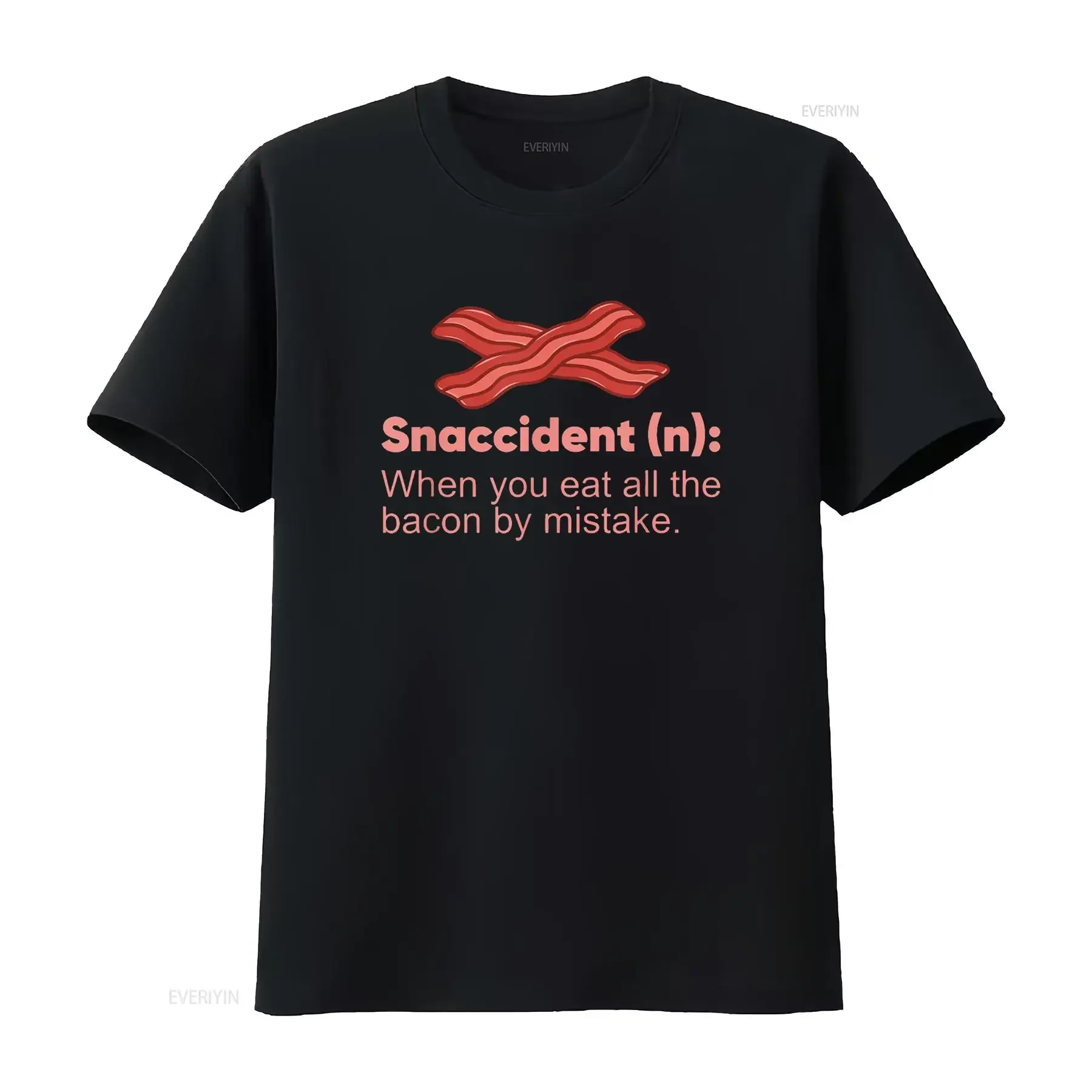 Funny Snaccident Bacon For Lover BBQ T Shirt vintage Washed fashion Stylish graphic Versatile streetwear Top For Everyday Wear
