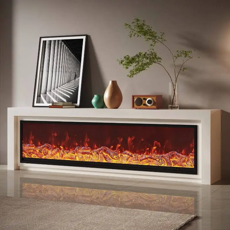 

Beige Sitting Room Tv Cabinet Decoration Light Bedroom White Tv Cabinet Fireplace Electric Fernseherschrank Furniture For Home