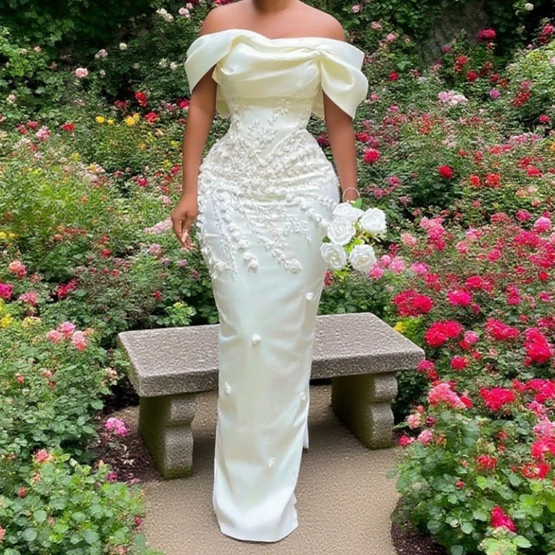 

Vintage Off The Pleat Lace Applique Seath Mermaid Wedding Dresses Back Bow Vestido De Noival Bride Wedding Dresses Bridal Gowns
