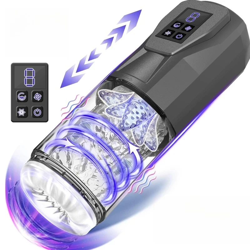 Automatic Masturbation Cup Telescopic Sucking  Vibrate aircraft cup electric male blowjob masturbation Sex Toys For Men Adult