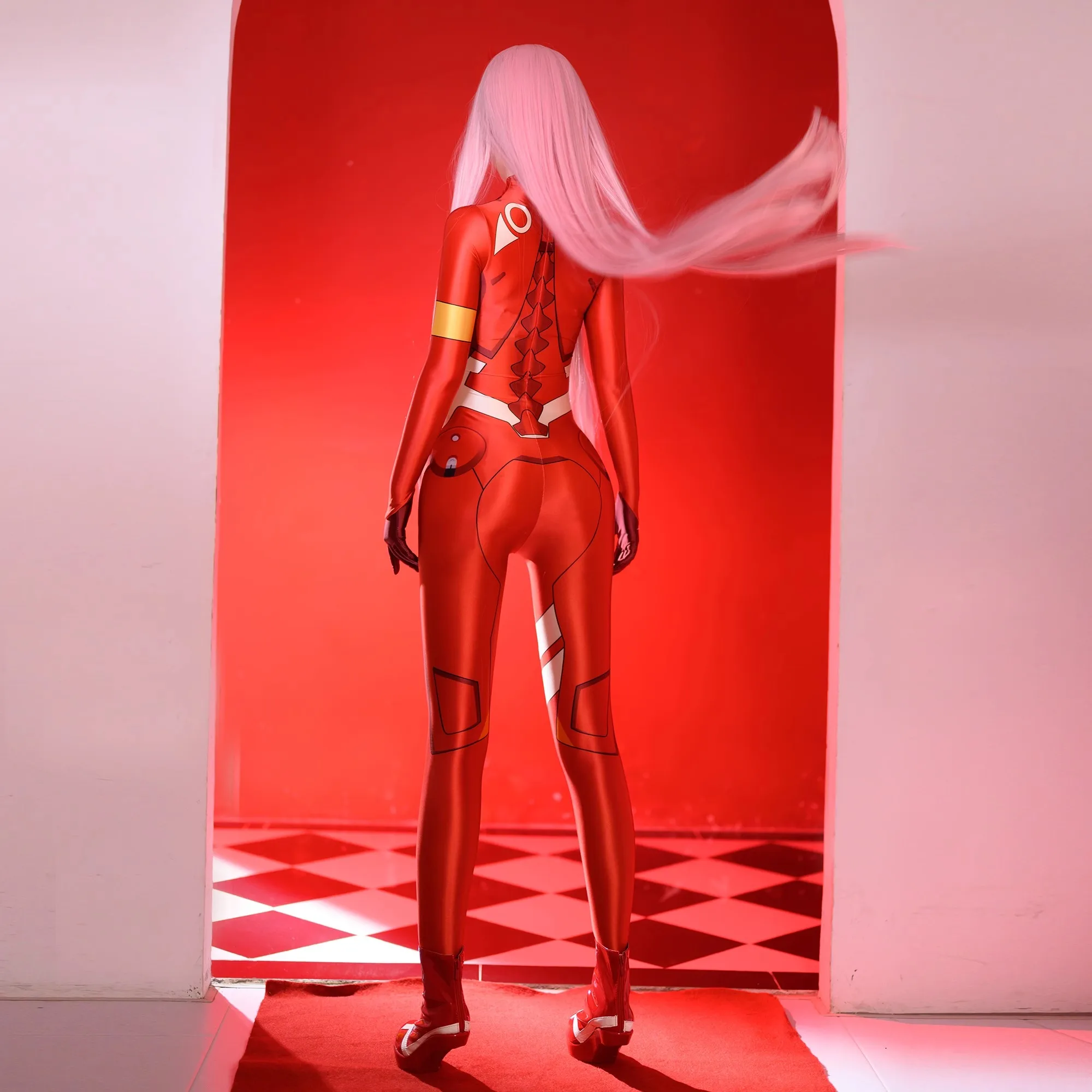 Querido no franxx 02 dois cosplay trajes feminino sexy macacão impressão bodysuit zentai terno halloween carnaval clohtes