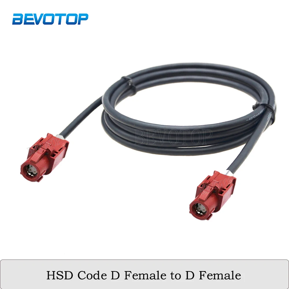 

New 4 Pin HSD Code D Female to Female Jack Connector HSD Cable High Speed 4 Core 535 LVDS Wire Harness High-Quality