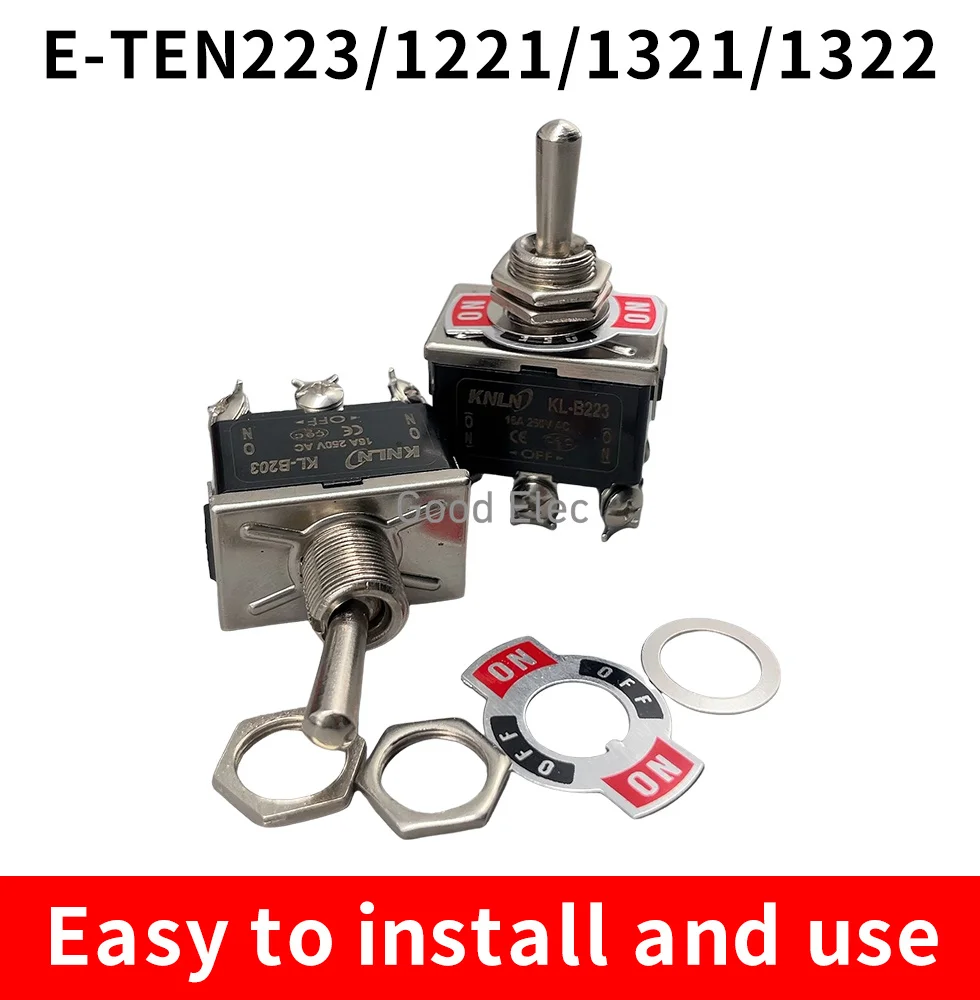 1PCS E-TEN223,E-TEN1221,E-TEN1322,1PCS E-TEN1321,4PIN/6PIN ON-OFF-ON,ON-OFF 12mm toggle switch rocker switch toggles Black