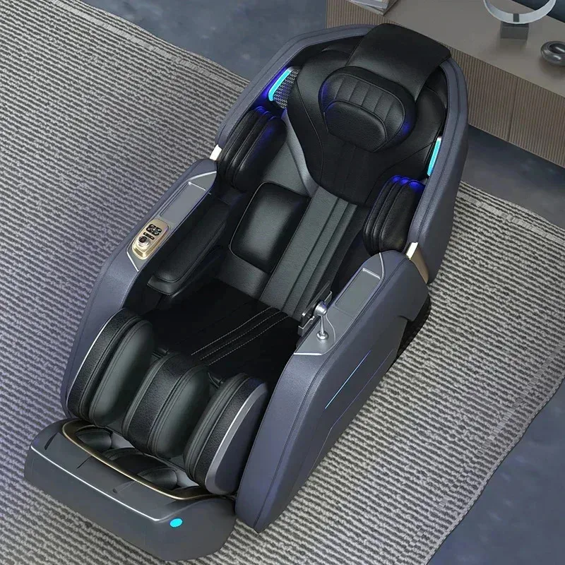 4D Zero Gravity Full Body Massage Chair Voice Control Heated Backrest Bluetooth Speaker Airbag Technology for Relaxation