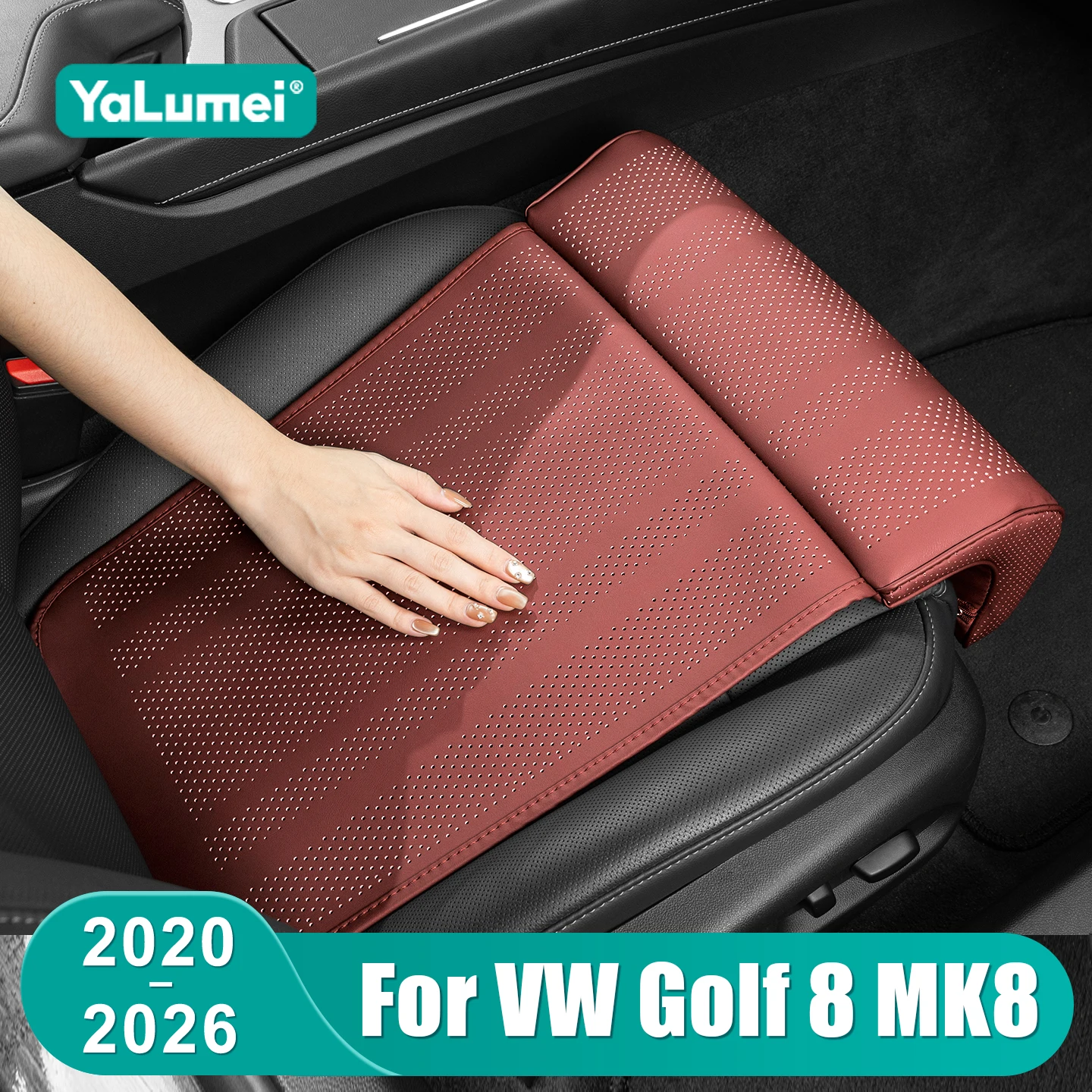 For Volkswagen VW Golf 8 MK8 2020 2021 2022 2023 2024 2025 2026 GTI R R-line Car Seat Extender Leg Support Pillow Extension Pad