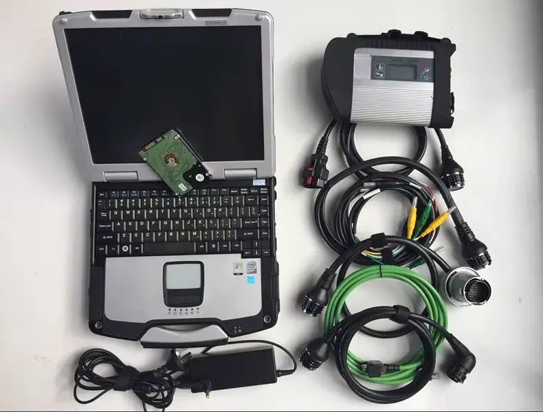 

Новейший беспроводной диагностический сканер Mb Star C4 Obd2 с CF31 i5 90% новый полный набор ноутбуков V03/2025, установленное программное обеспечение Win10 OS