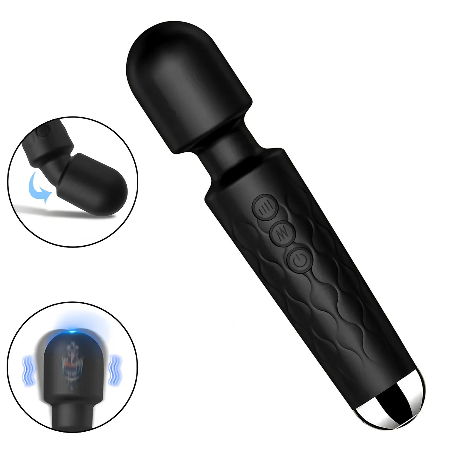 Powerful Magic Wand Body Massager Waterproof Multi Speed G-Spot Clitoral Stimulator Silicone Personal Relax Device for Women Adu view 2