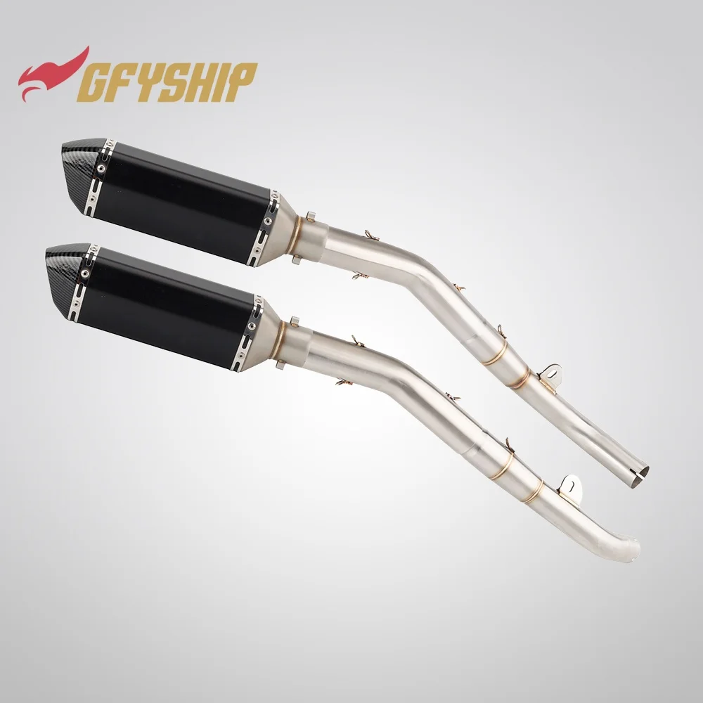 For Honda XL1000V Varadero 1999 - 2014 Motorcycle Exhaust Muffler Middle Link Pipe Slip-on