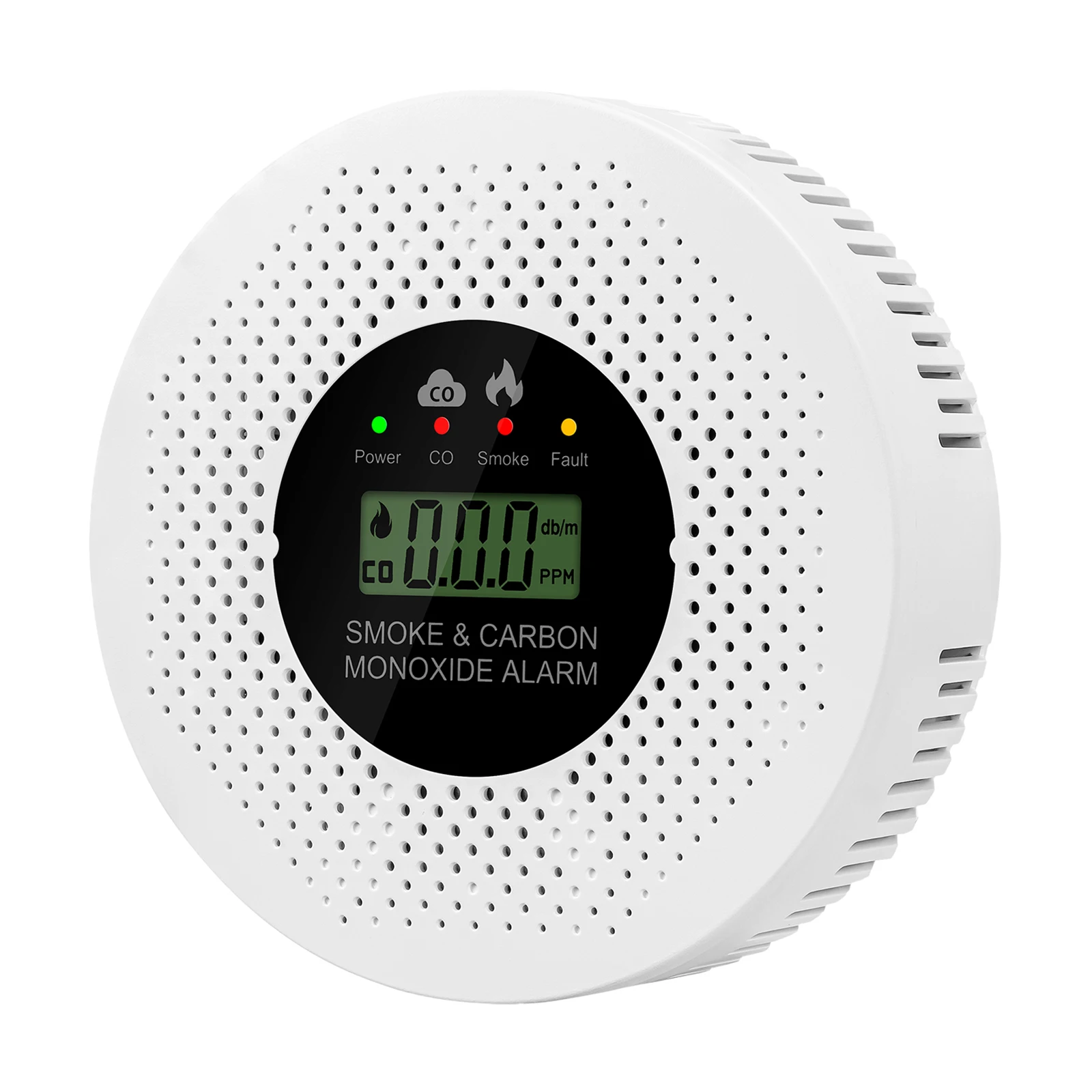 Smoke and Carbon Monoxide Detector with LCD Display Carbon Monoxide Alarm Powered by Battery for Home Hallways Bedroom
