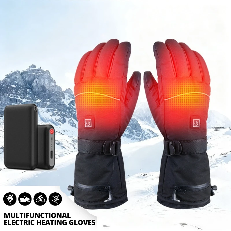

Skiing Electric Heating Gloves Portable Battery Touchscreen Hand Warmer for Cycling Motorcycle Hiking