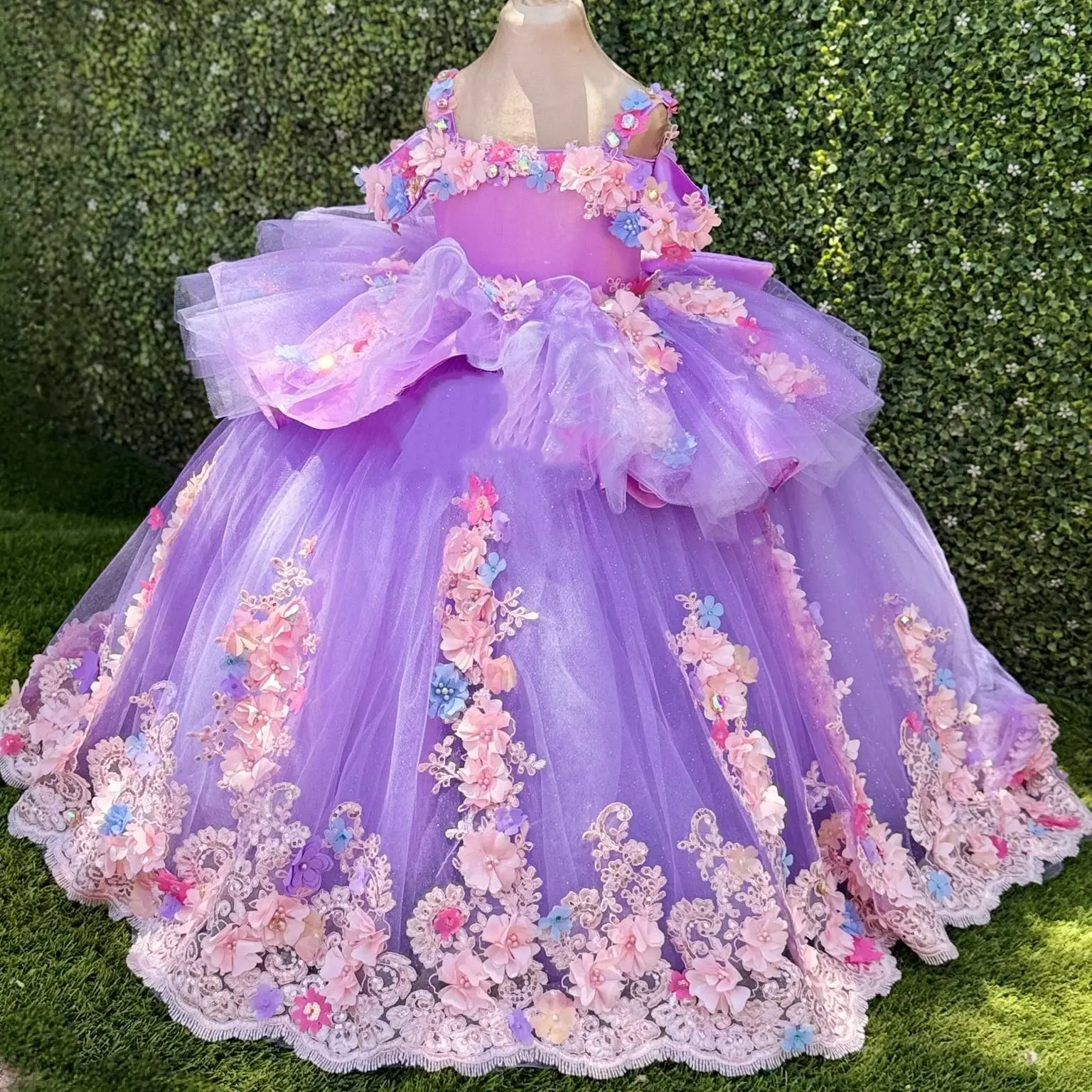 

Luxury Princess Girls Birthday Party Dresses Customized Flower Girl Dresses for Wedding Baby Child Toddle Queen Pageant Gowns