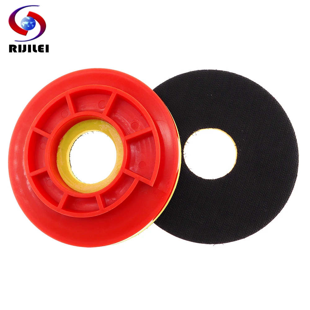 Rijilei 10 Peças Caracol Bloqueio Volta Titular 125 mm Vermelho Plástico Almofadas de Apoio para Almofadas de Polimento Diamante Caracol Adaptador de Bloqueio