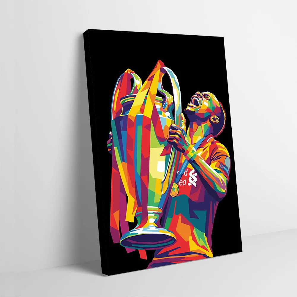 Sadio Mane Soccer Player Celebrating Poster Customizable Printed Canvas Painting Wall Art Gift for Bedroom Decoration Wand Deko