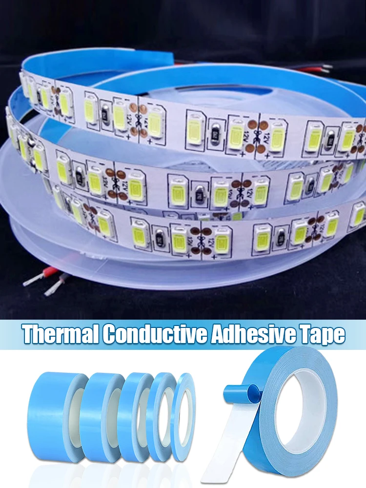 25M/Roll Thermal Conductive Tape Double Side Adhesive Tape For Chip PCB LED Strip Heatsink 20-50mm Width Transfer Tape