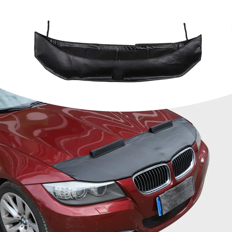 ل BMW 3 سلسلة E90 G20 2005-2025 بولي Leather الجلود غطاء محرك السيارة حجر منحرف هود حماية درع الرمال كتلة الملحقات #1