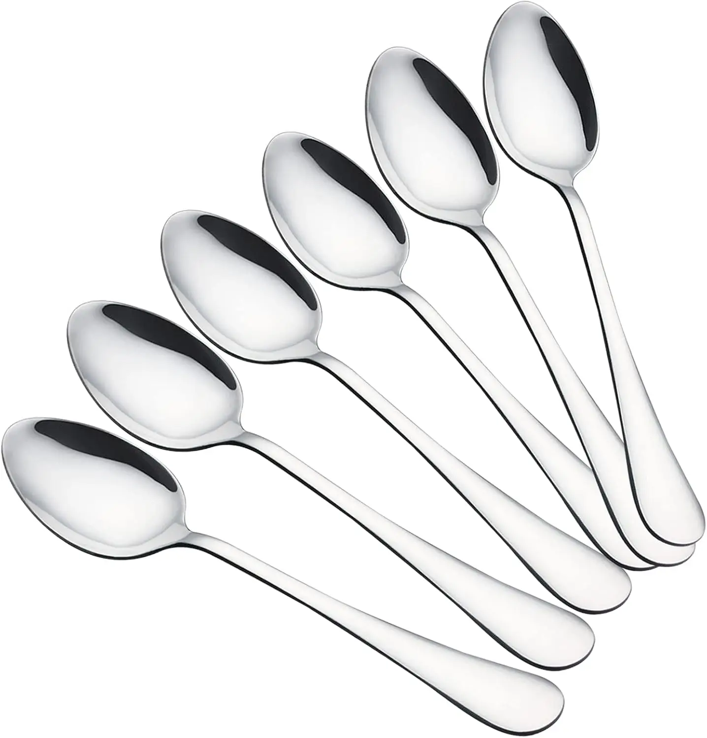 

6-Piece Dinner Spoons Set Soup Spoons Heavy Duty Stainless Steel Silver Cutlery Set 8 inches (6 spoons)