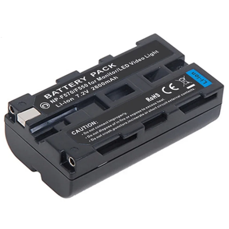 2600mAh NP-F550 NP F550 LED Video Light Camera Battery + USB Charger 3.7V for Sony NP-F330 NP-F530 NP-F570 CCD-RV100 RV200 SC5
