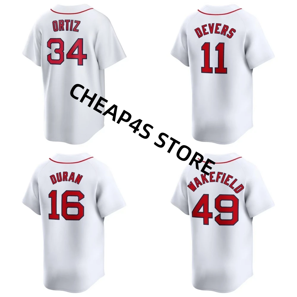 Wholesale Stitched Boston Baseball Jersey Ortiz Devers Duran Baseball Shirts