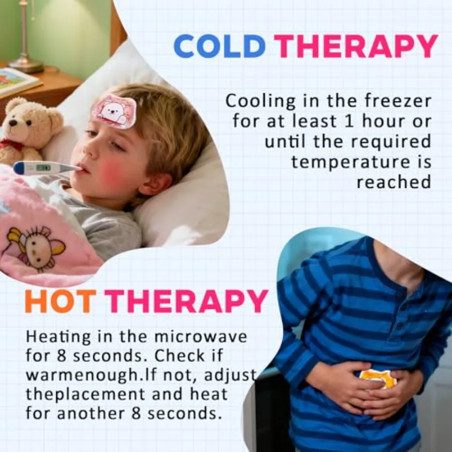 Reusable Boo Boo Ice Packs for - Non-Toxic Cold Compress for Bumps and Injuries, 4-Pack Colorful Ice Packs BPA-Free, Child-Safe