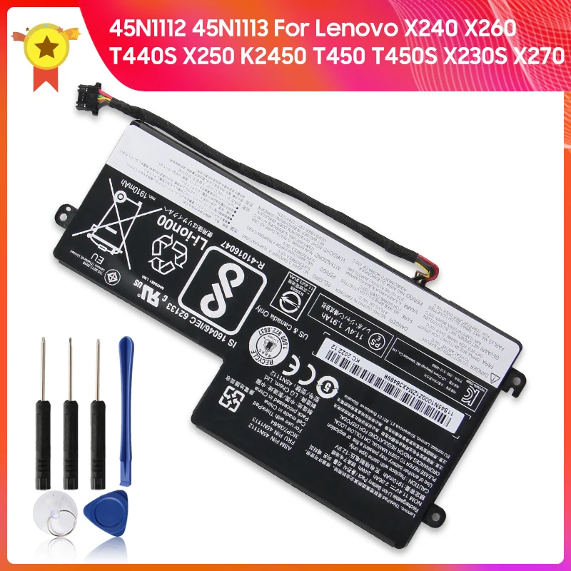 

Genuine Battery for Lenovo ThinkPad X240 X260 T440S X250 K2450 T450 T450S X230S X270 T470P T460P L450 45N1108 45N1109 45N1110