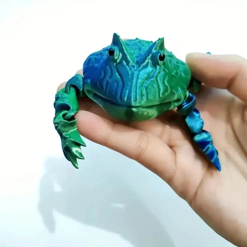 

3D Printed Frog Toy Handicrafts, Decorative Gifts Creative Figurines Animal Joint Movement Models Decorative &Decorative Gift