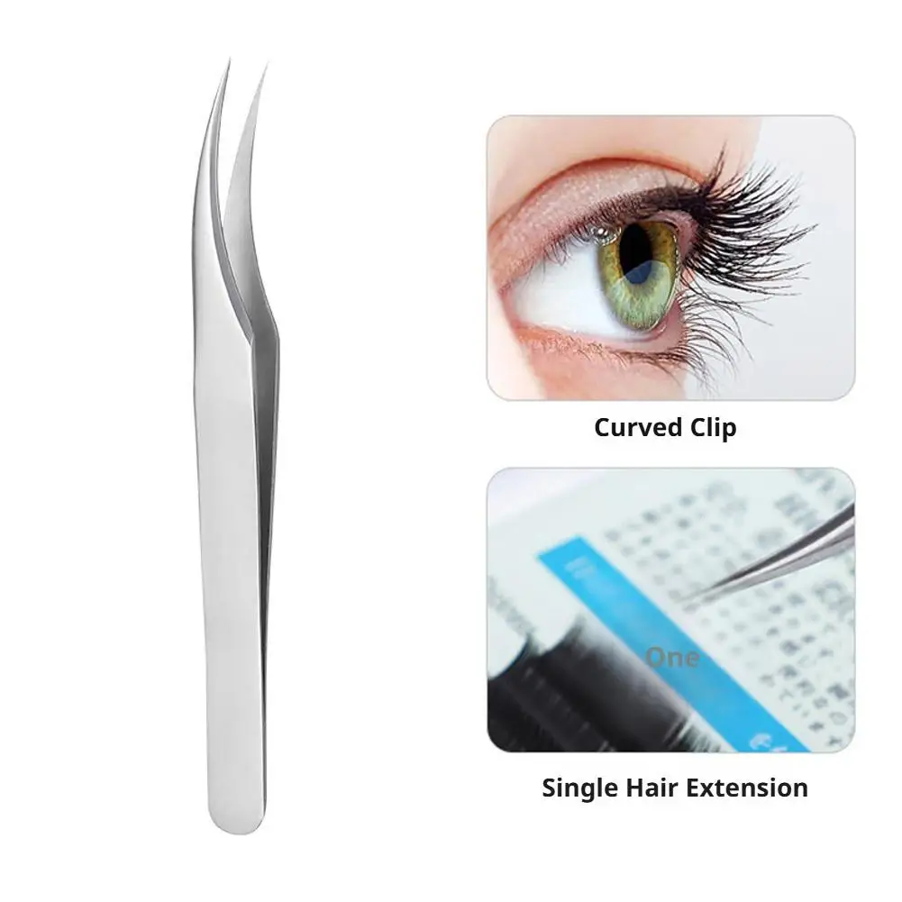 Rainbow Eyelashes Tweezers Anti-static Eyelash Extension Straight Lash Curved Excellent Fan Closure Tweezer Eyebrow Tweezer J1Z7