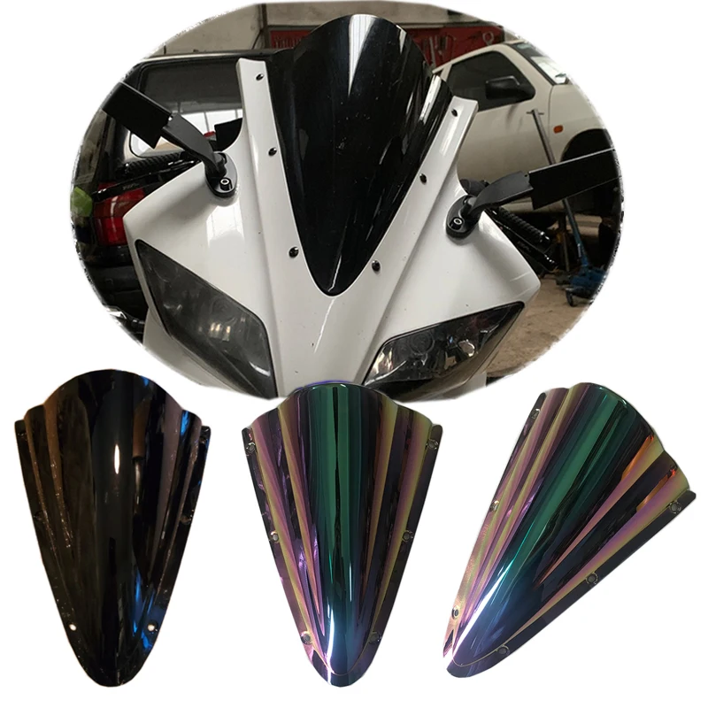 Motorcycle YZF R125 Double Bubble Windshield For 2008 -2014 2015 2016 2017 2018 Yamaha YZF-R125 Front Wind Deflector Windscreen