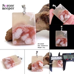 Genuine Natural Cherry Agate Pendant For Women Lady Man Love Gift Beauty Crystal Beads Stone Reiki Gemstone Jewelry BO461